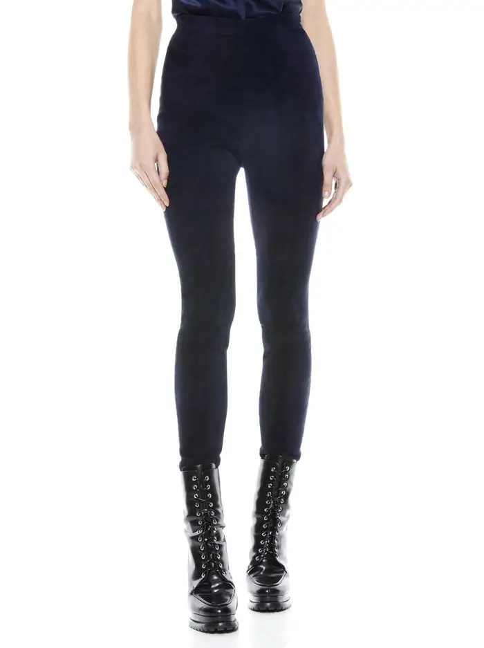 MADDOX SIDE ZIP SUEDE LEGGING